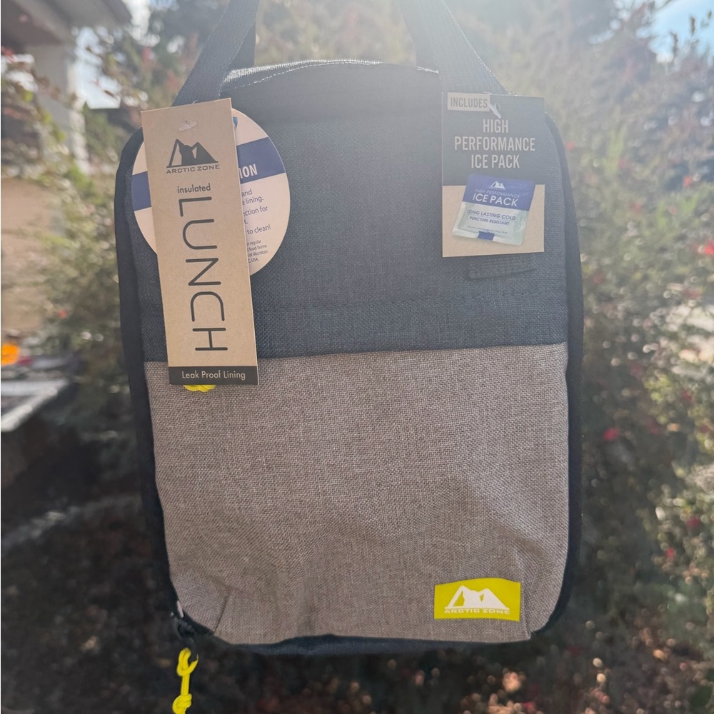 Arctic Zone Gray and Black Insulated Lunch Bag